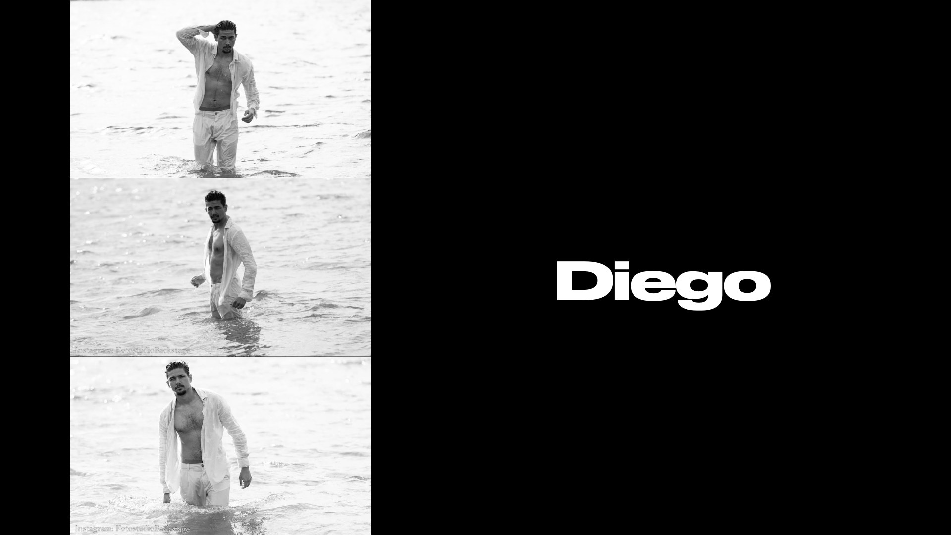 Slide 1 från pitchen om Diego