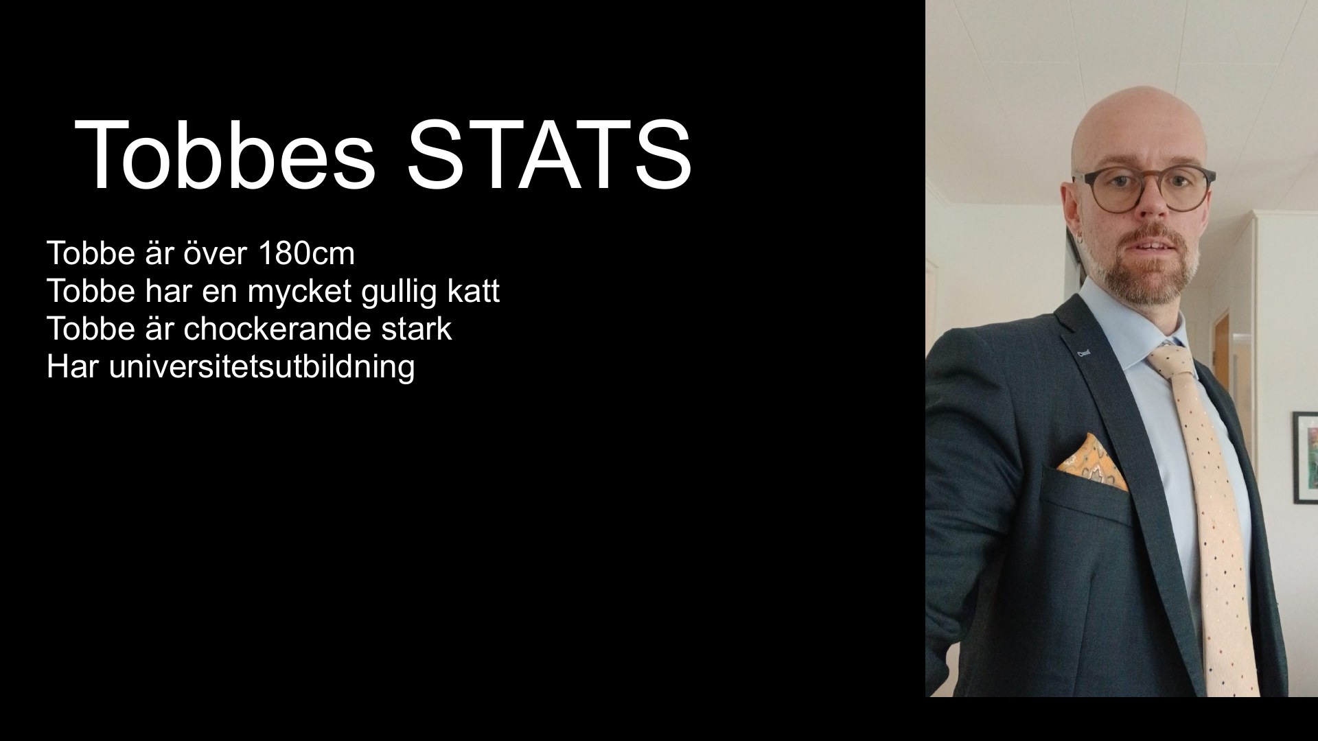 Slide 9 från pitchen om Tobbe