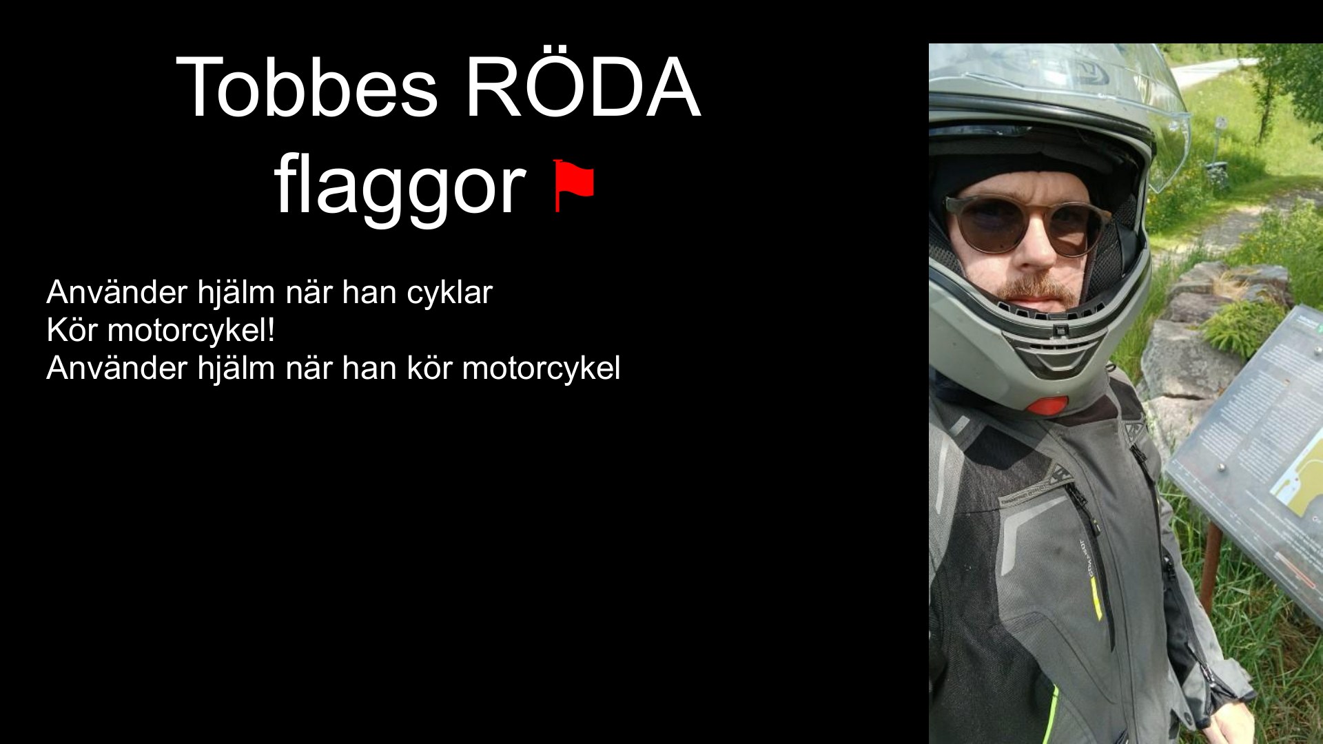 Slide 18 från pitchen om Tobbe